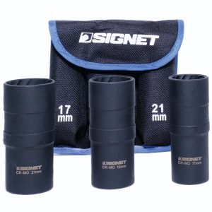 סט 3 בוקסות עמוקות SIGNET לפתיחת גלגלים – 17, 19, 21 מ"מ