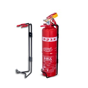 מטף כיבוי אש אבקה 1 ק"ג לרכב + מתקן תלייה