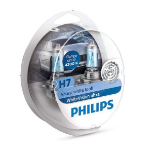 זוג נורות PHILIPS WhiteVision Ultra H7