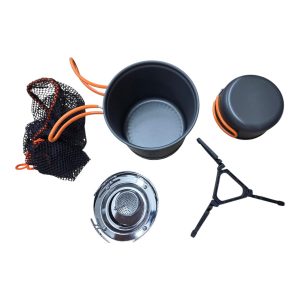 סט בישול קומפקטי לשטח – גזייה עם סיר 800 מ"ל