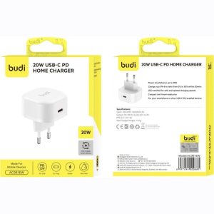 מטען קיר Budi - 20W - Type C