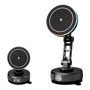 מעמד סלולר לרכב מתכוונן עם טעינה אלחוטית