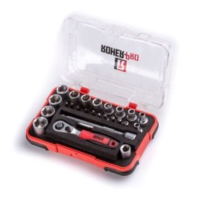 סט בוקסות מיני דרייב 1/4" כולל ביטים – 25 חלקים ROHER