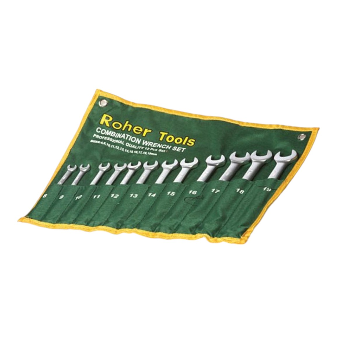 סט 12 מפתחות רינג פתוח 8-19 מ"מ בנרתיק – ROHER TOOLS
