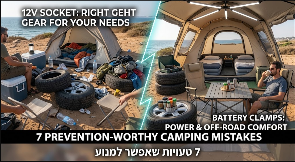 למה הקמפינג שלכם לא מספיק נוח? 7 טעויות שאפשר למנוע
